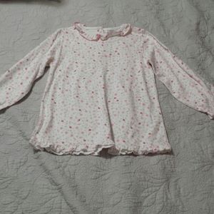 Lime Green Girls Floral Quaternary Sleeve Shirt 6X